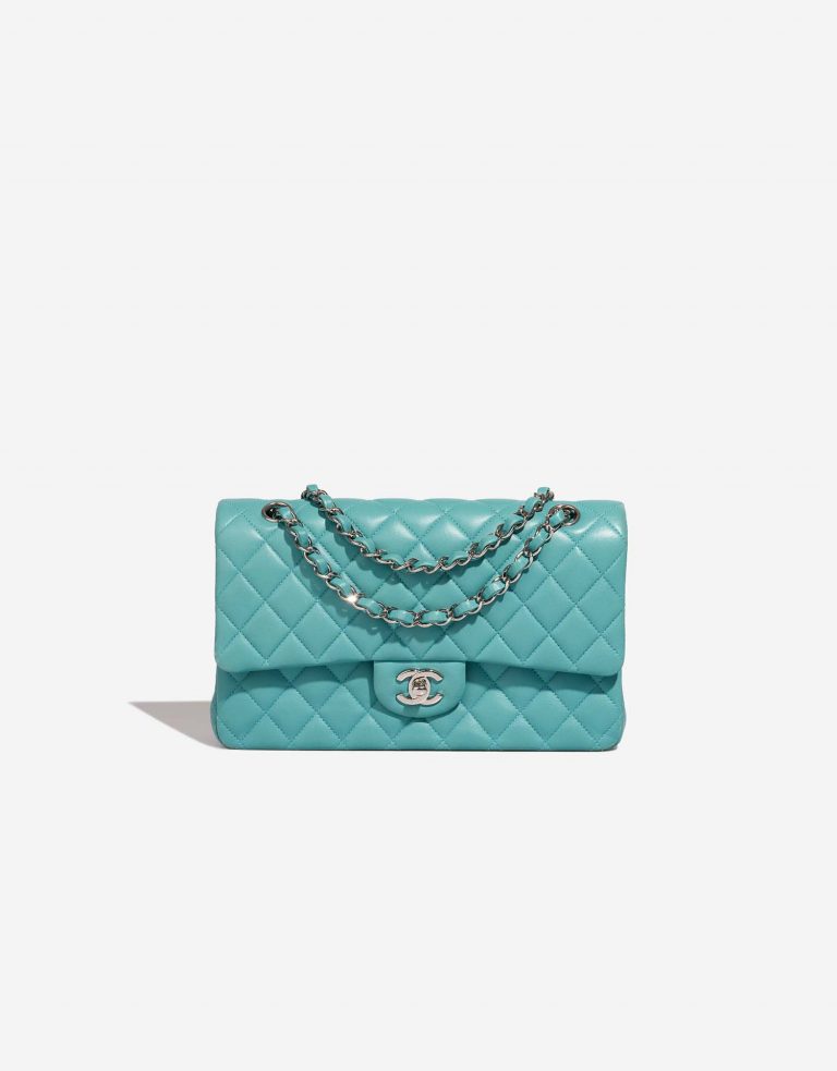 Chanel Timeless Medium Turquoise Front  | Sell your designer bag on Saclab.com