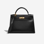 Hermès Kelly 32 Black Front  | Sell your designer bag on Saclab.com