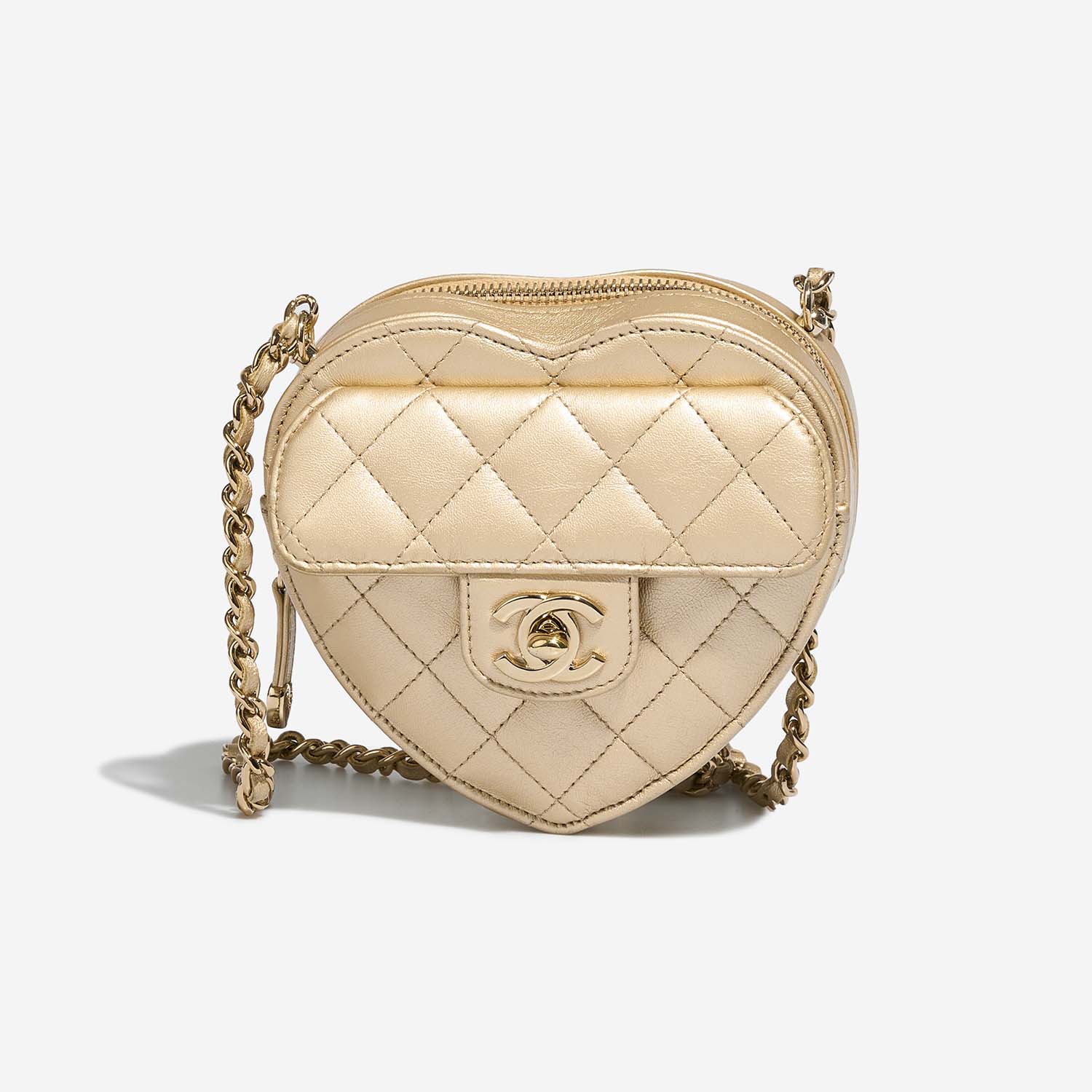 Chanel Timeless Heart Small Lamb Gold