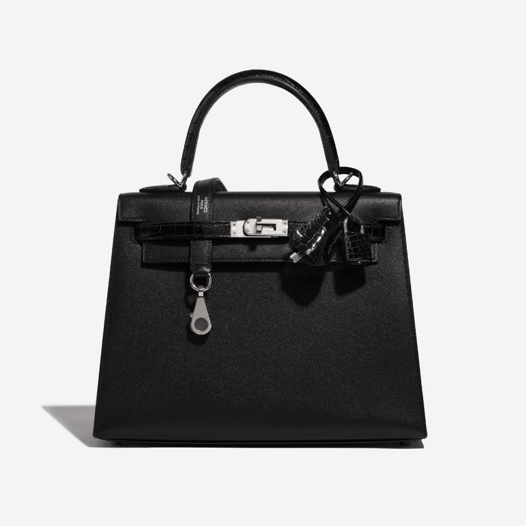 Hermès Kelly 25 Touch Veau Madame / Niloticus Crocodile Black | SACLÀB