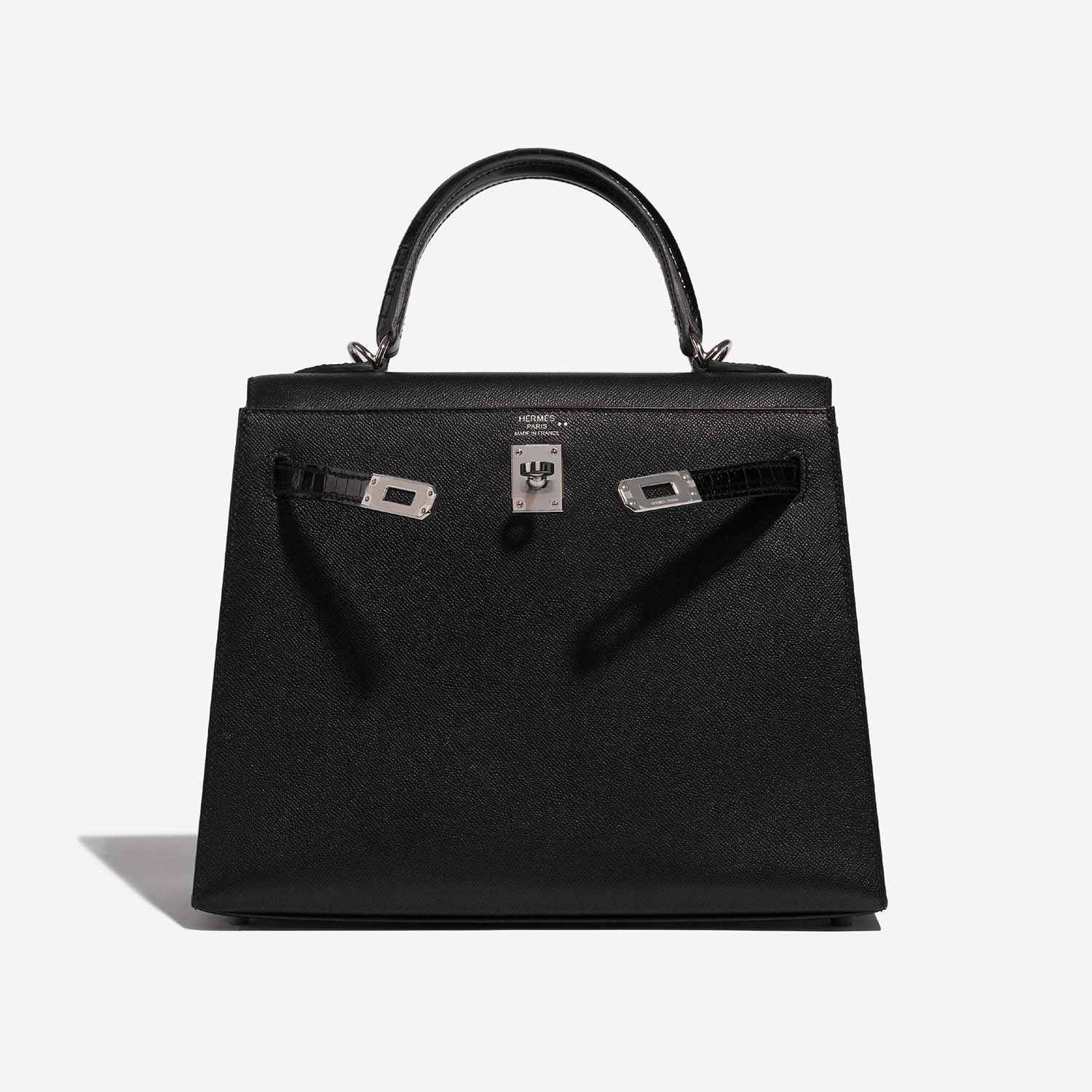 Hermès Kelly 25 Black  Front Open | Sell your designer bag on Saclab.com