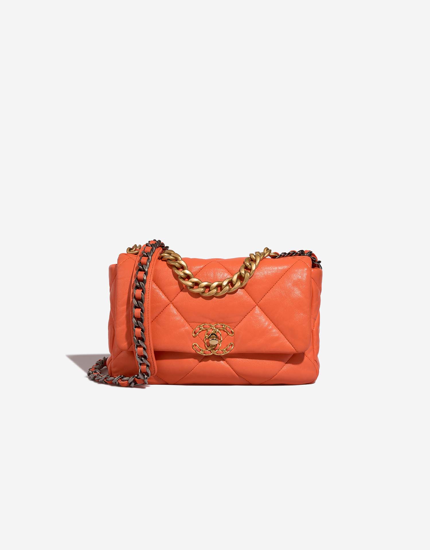 Chanel 19 Flap Bag Lamb Orange