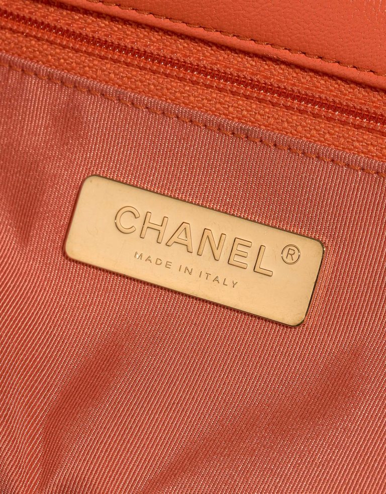 Chanel 19 FlapBag Orange Logo  | Sell your designer bag on Saclab.com