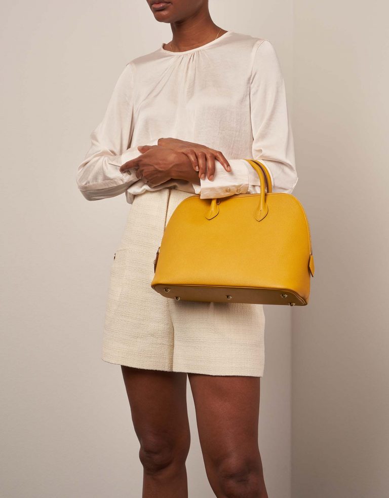 Hermès Bolide 31 JauneAmbre Front | Verkaufen Sie Ihre Designer-Tasche auf Saclab.com