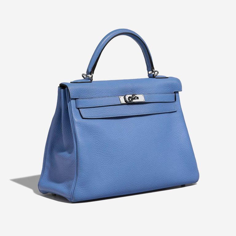 Hermès Kelly 32 BleuParadis Side Front | Vendez votre sac de créateur sur Saclab.com