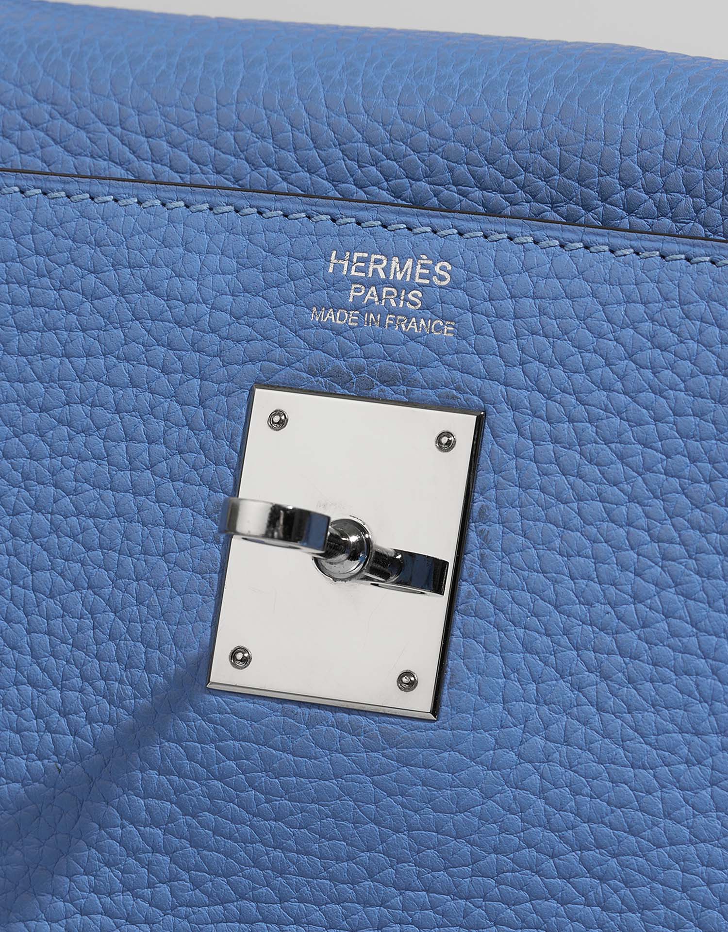 Hermès Kelly 32 Clemence Blue Paradise