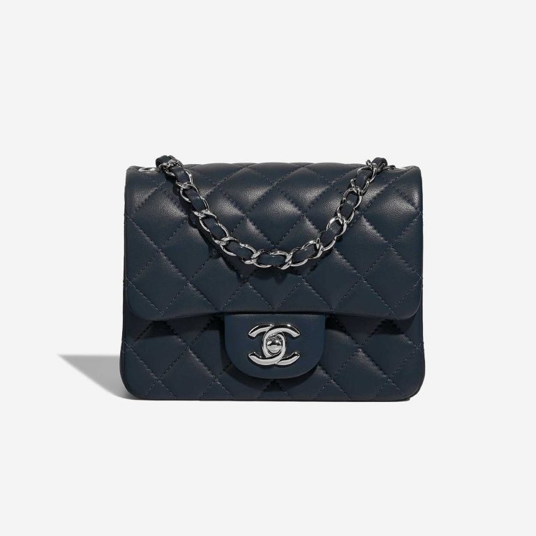 Chanel Timeless MiniSquare Navy Front | Verkaufen Sie Ihre Designer-Tasche auf Saclab.com