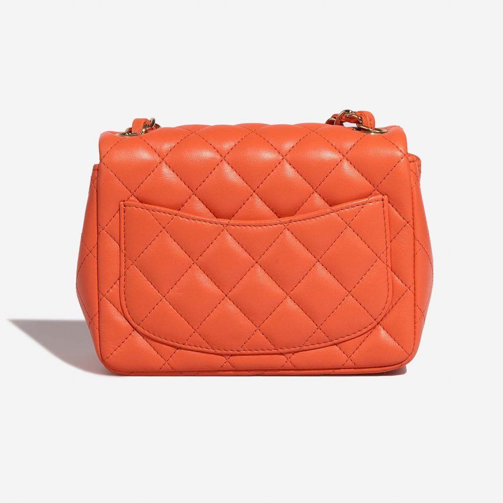 Chanel Timeless Mini Square Lamb Orange | SACLÀB