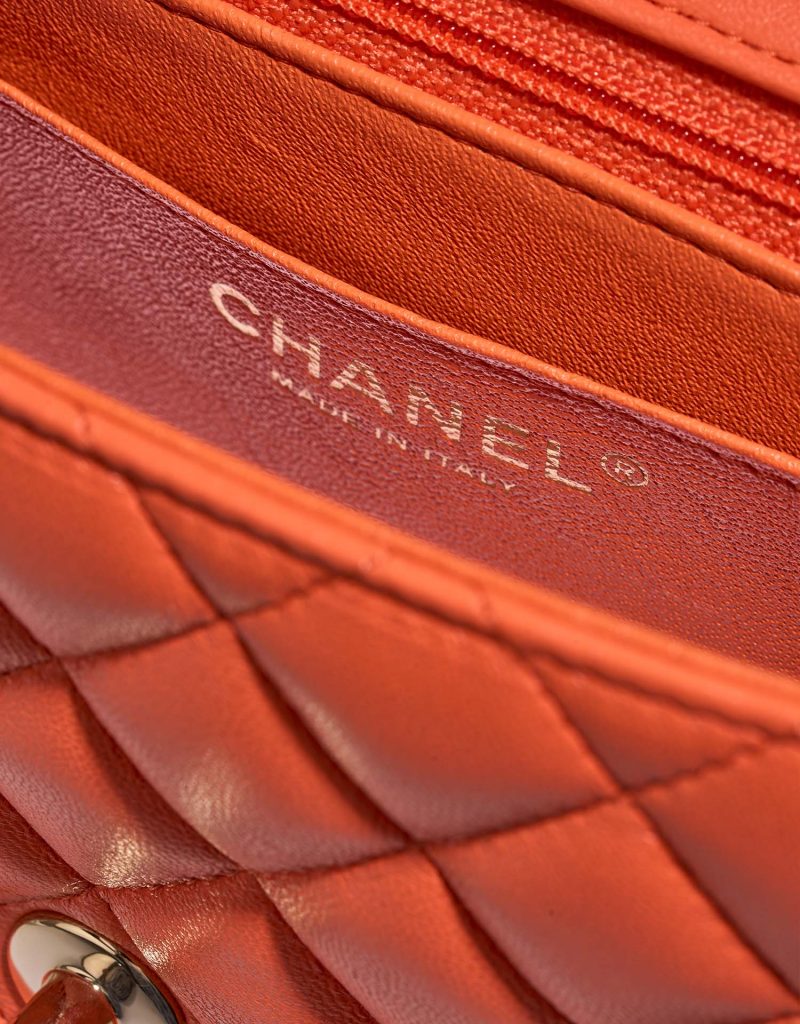 Chanel Timeless Mini Square Lamb Orange | SACLÀB