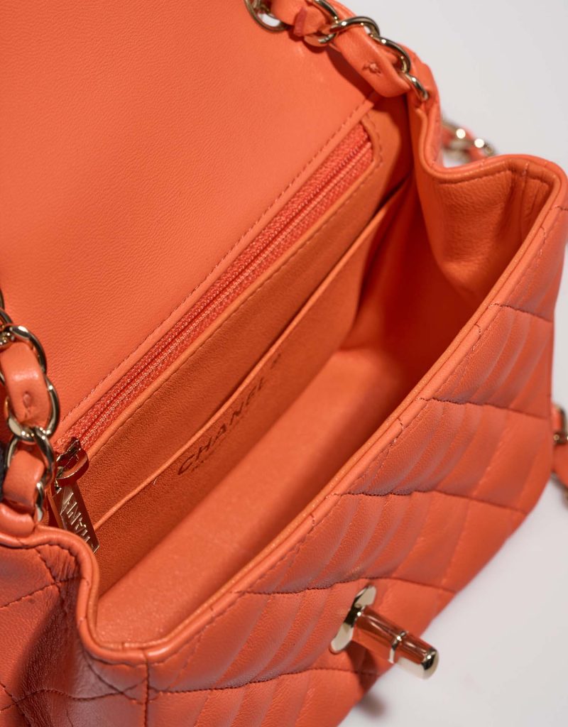 Chanel Timeless Mini Square Lamb Orange | SACLÀB