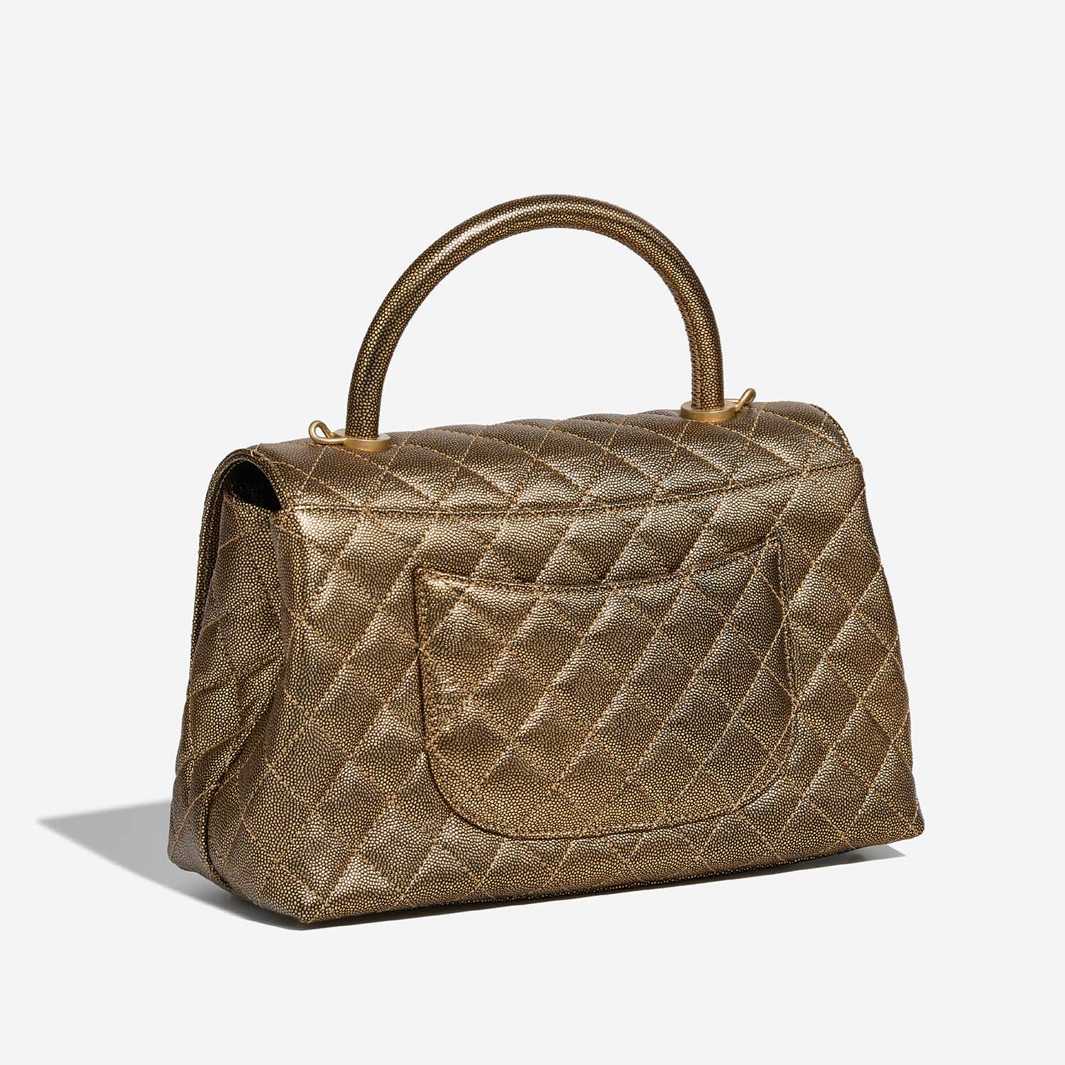 Chanel TimelessHandle Medium Gold-Black 7SB S | Sell your designer bag on Saclab.com