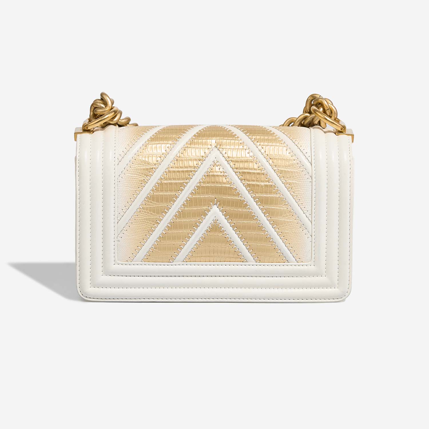 Chanel Boy Small Gold-White Back  | Sell your designer bag on Saclab.com
