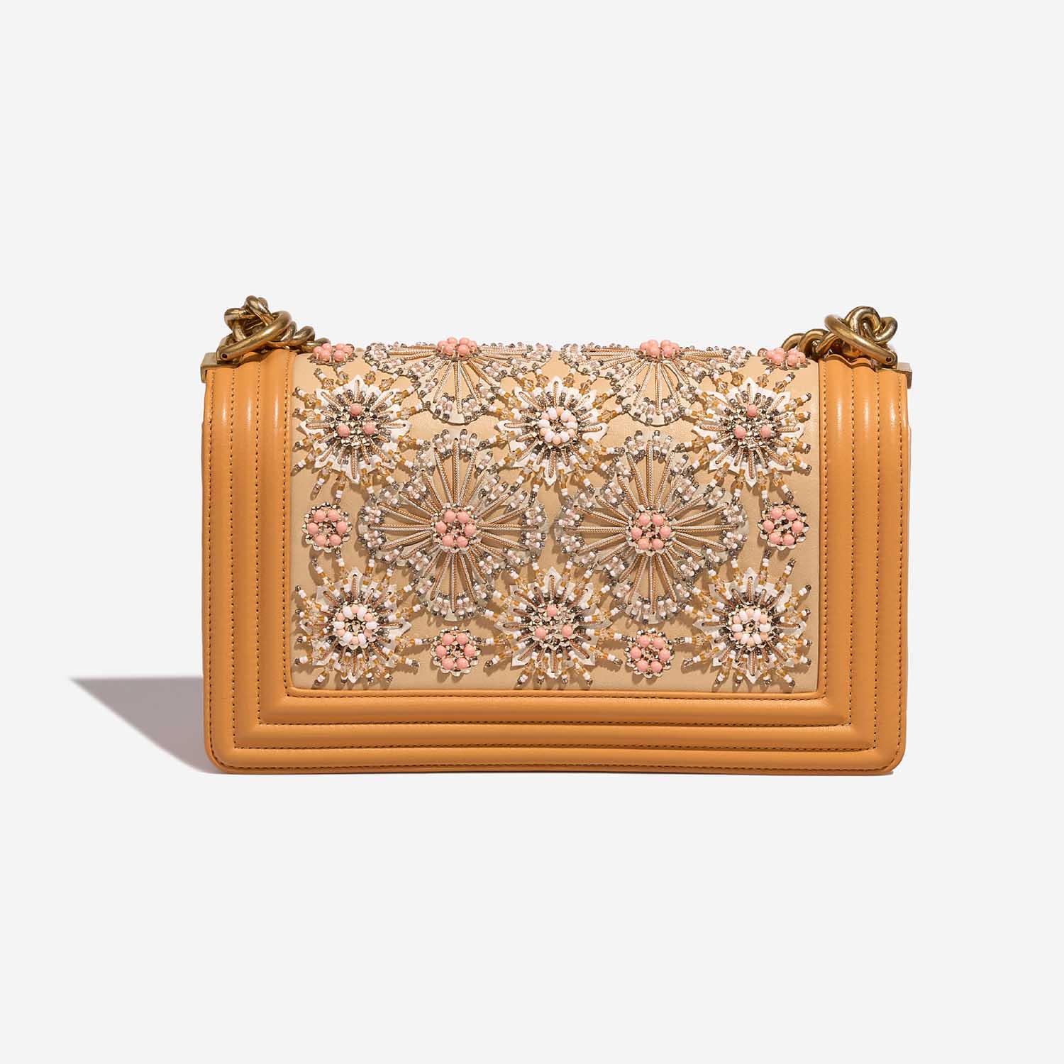 Chanel Boy OldMedium Orange-Multicolor 5B S | Sell your designer bag on Saclab.com