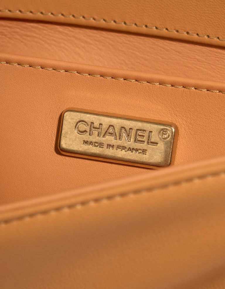 Chanel Boy New Medium Lamb / Embroidery Orange / Multicolour Logo | Sell your designer bag