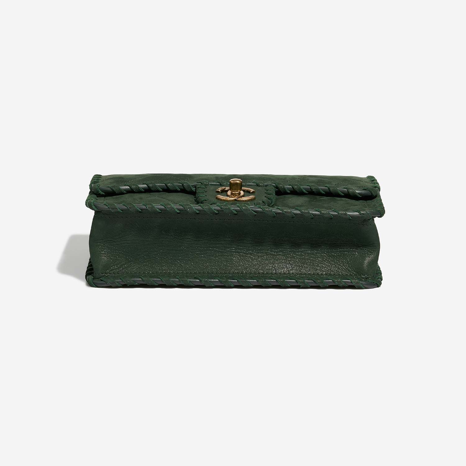 Chanel Vintage Wallet on Chain WOC in Dark Emerald Green Caviar