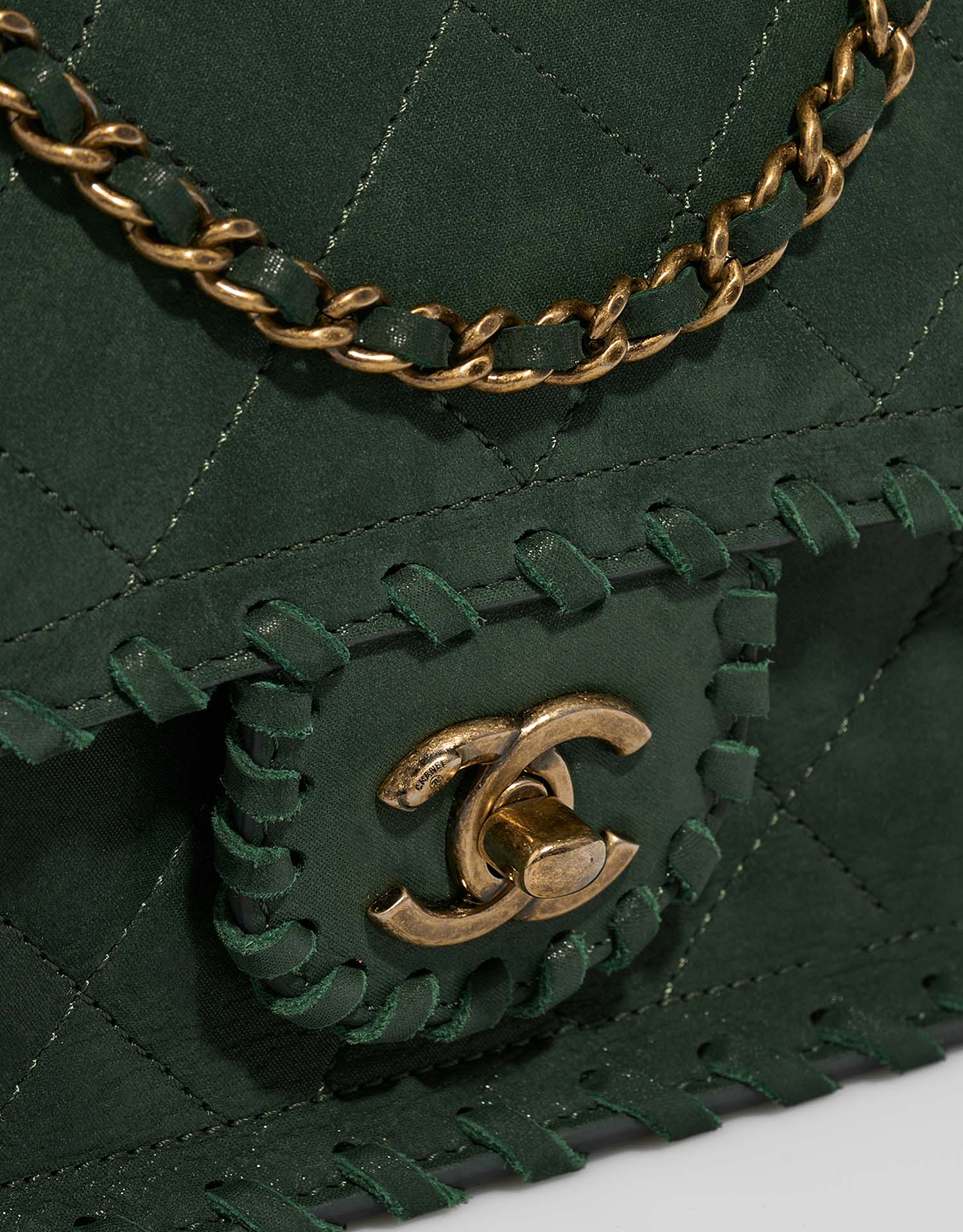 Chanel Timeless Small Suede Emerald Green