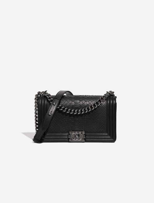 Chanel Boy OldMedium Black Front  | Sell your designer bag on Saclab.com
