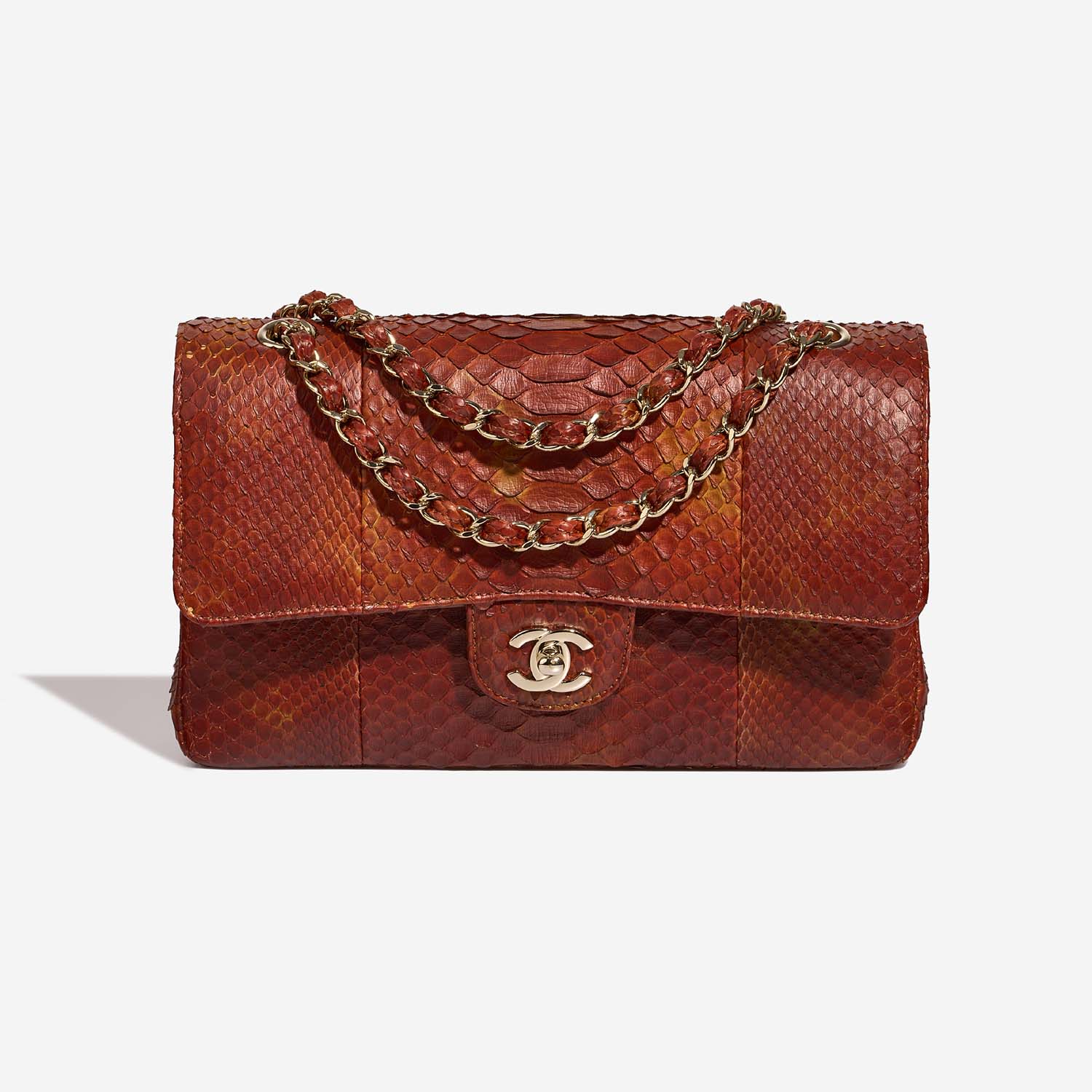 Chanel Timeless Medium Red-Orange Front  | Sell your designer bag on Saclab.com