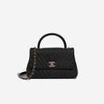 Chanel TimelessHandle Medium Black Front  | Sell your designer bag on Saclab.com