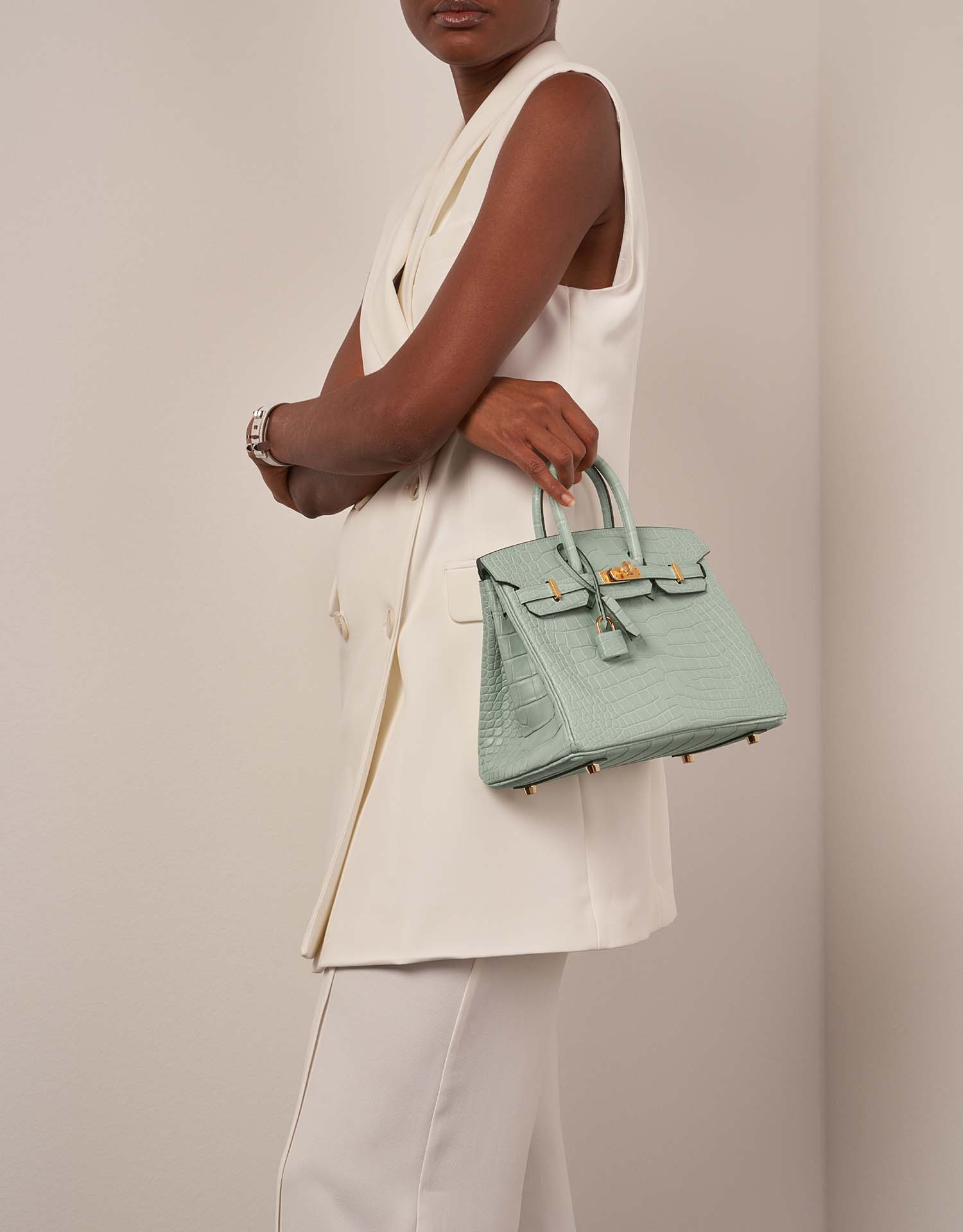Hermès Birkin 25 VertD&#039;Eau Tailles Porté | Vendez votre sac de créateur sur Saclab.com