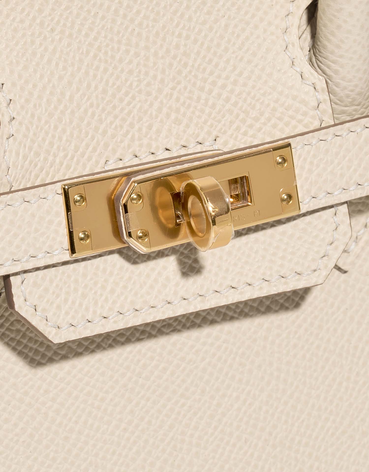 Hermes Birkin 25 Craie Bag Rose Gold Hardware Togo Leather