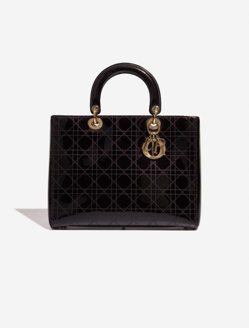 Dior Lady Large DarkPurple Front  | Sell your designer bag on Saclab.com