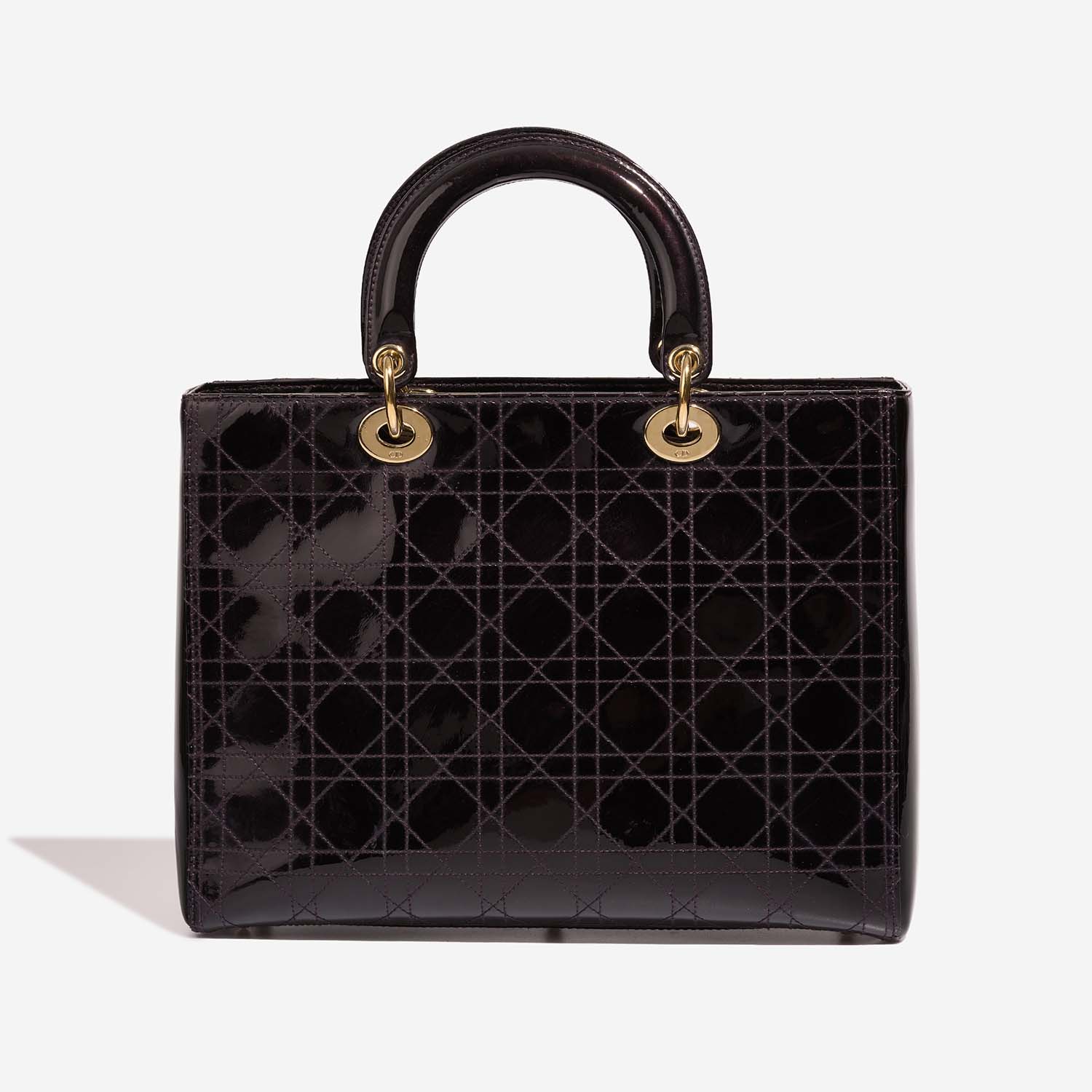 Dior Lady Large DarkPurple Back  | Sell your designer bag on Saclab.com