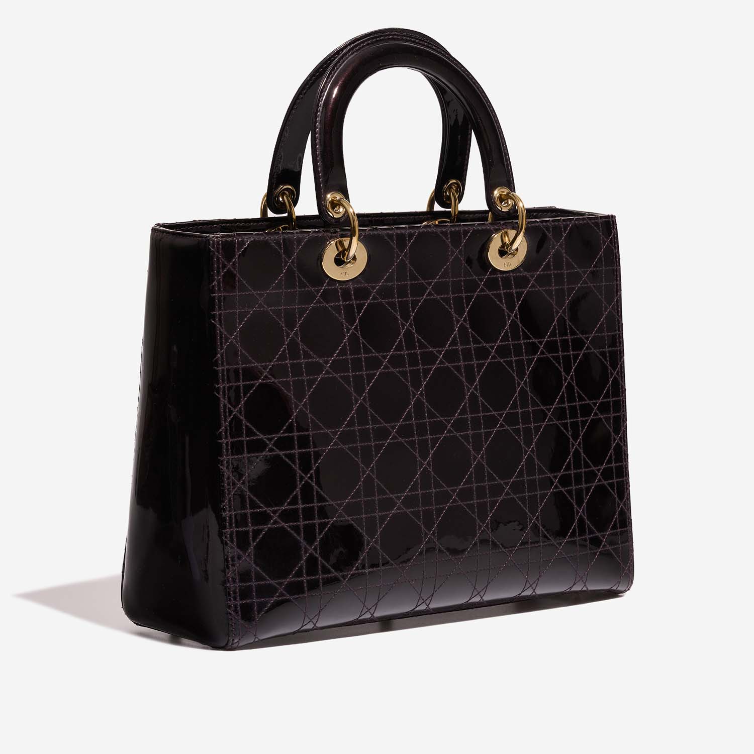 Dior Lady Large DarkPurple 7SB S | Sell your designer bag on Saclab.com