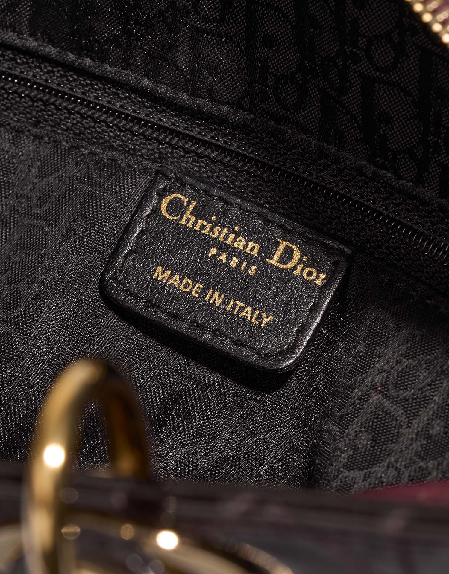 Dior Lady Large DarkPurple Logo  | Sell your designer bag on Saclab.com