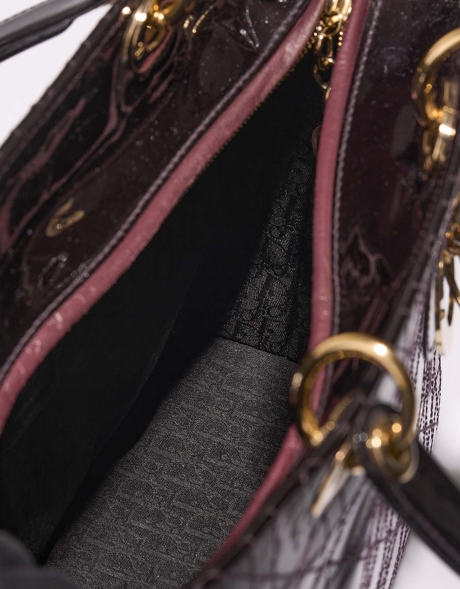 Dior Lady Large DarkPurple Inside  | Sell your designer bag on Saclab.com
