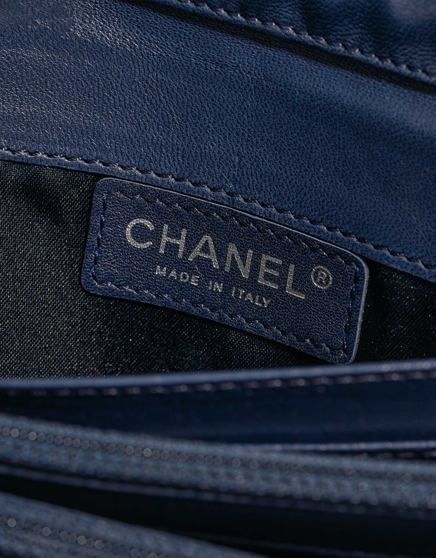 Chanel Timeless Medium DarkBlue Logo  | Sell your designer bag on Saclab.com