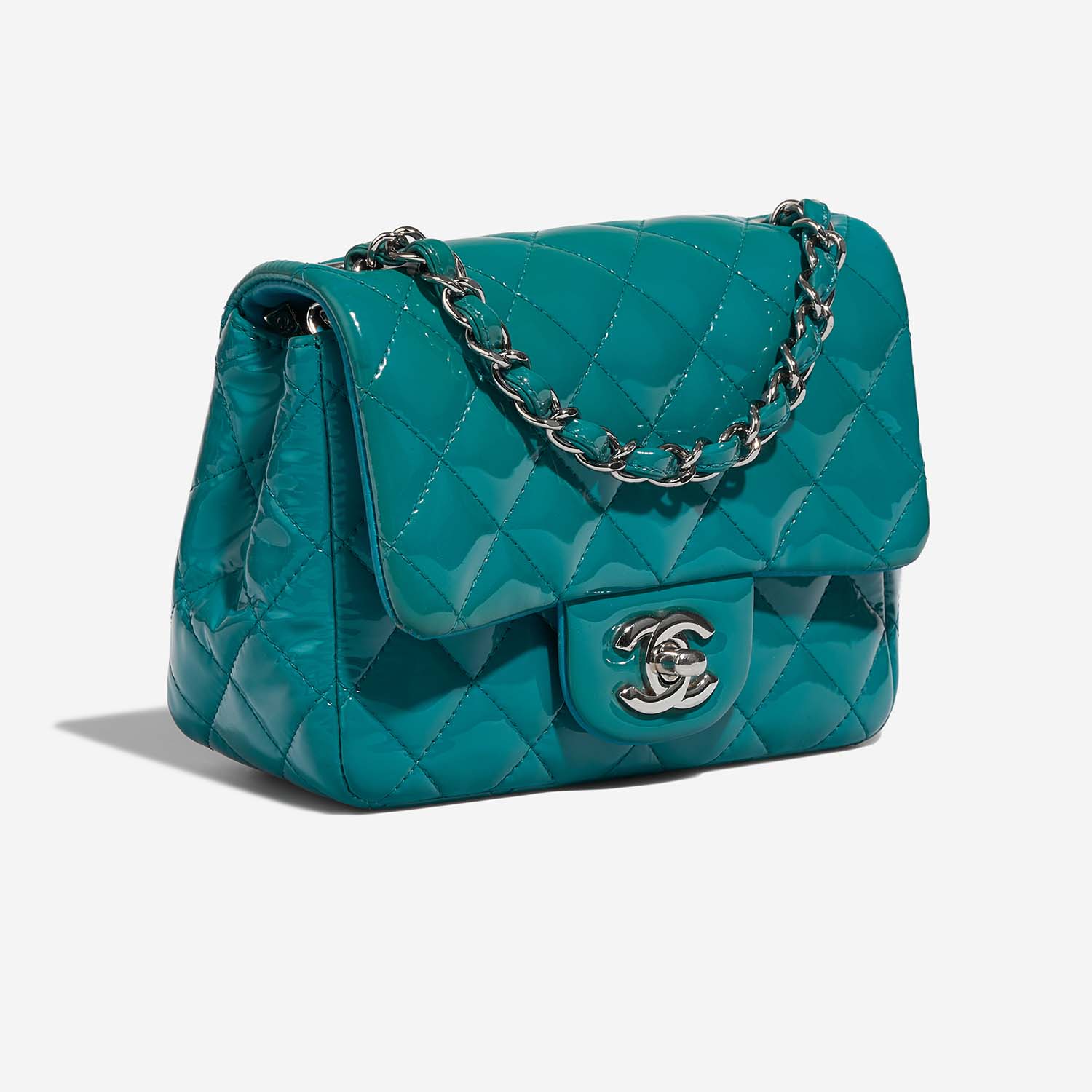 Chanel Timeless MiniSquare Turquoise 6SF S | Sell your designer bag on Saclab.com