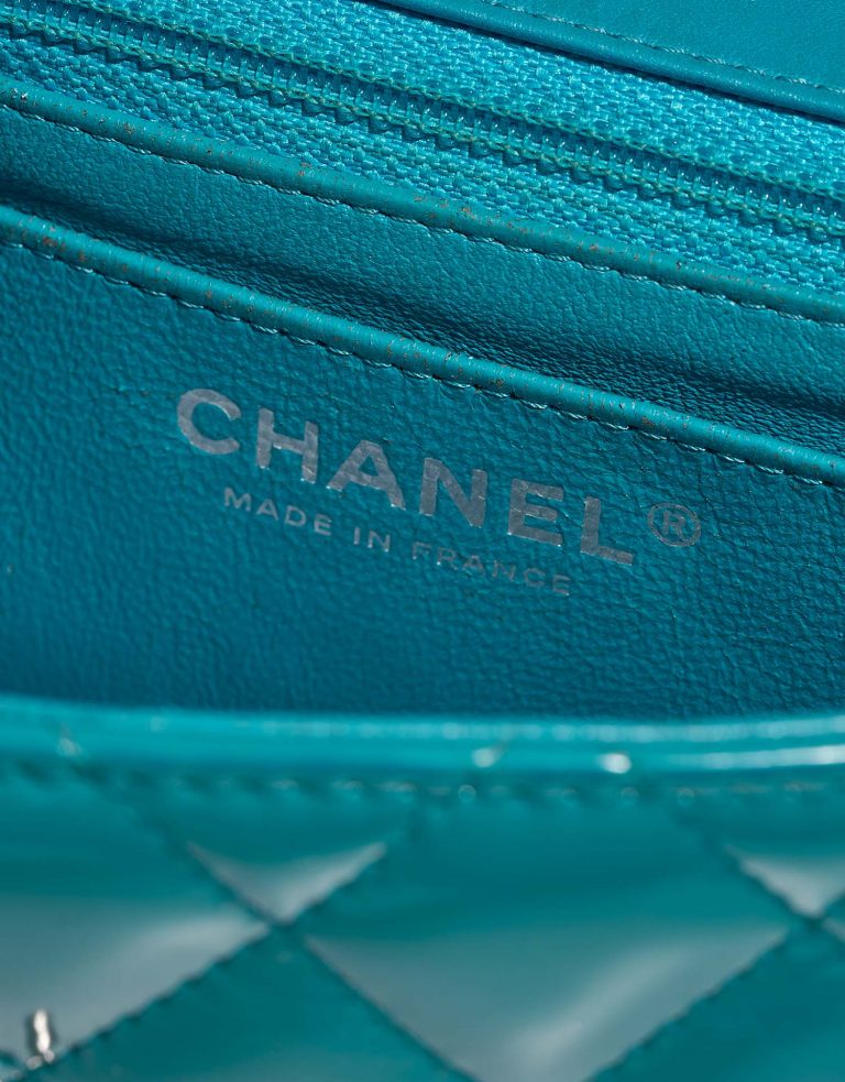 Chanel Timeless MiniSquare Turquoise Logo | Vendez votre sac de créateur sur Saclab.com