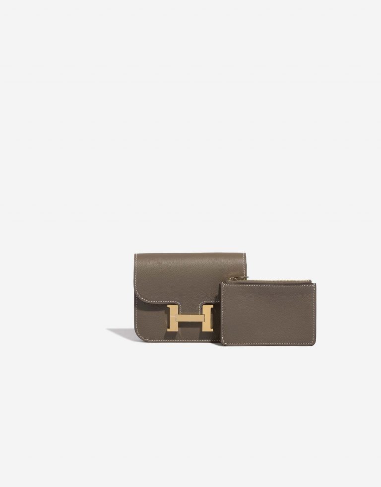 Hermès ConstanceSlimWallet Etoupe Front  | Sell your designer bag on Saclab.com
