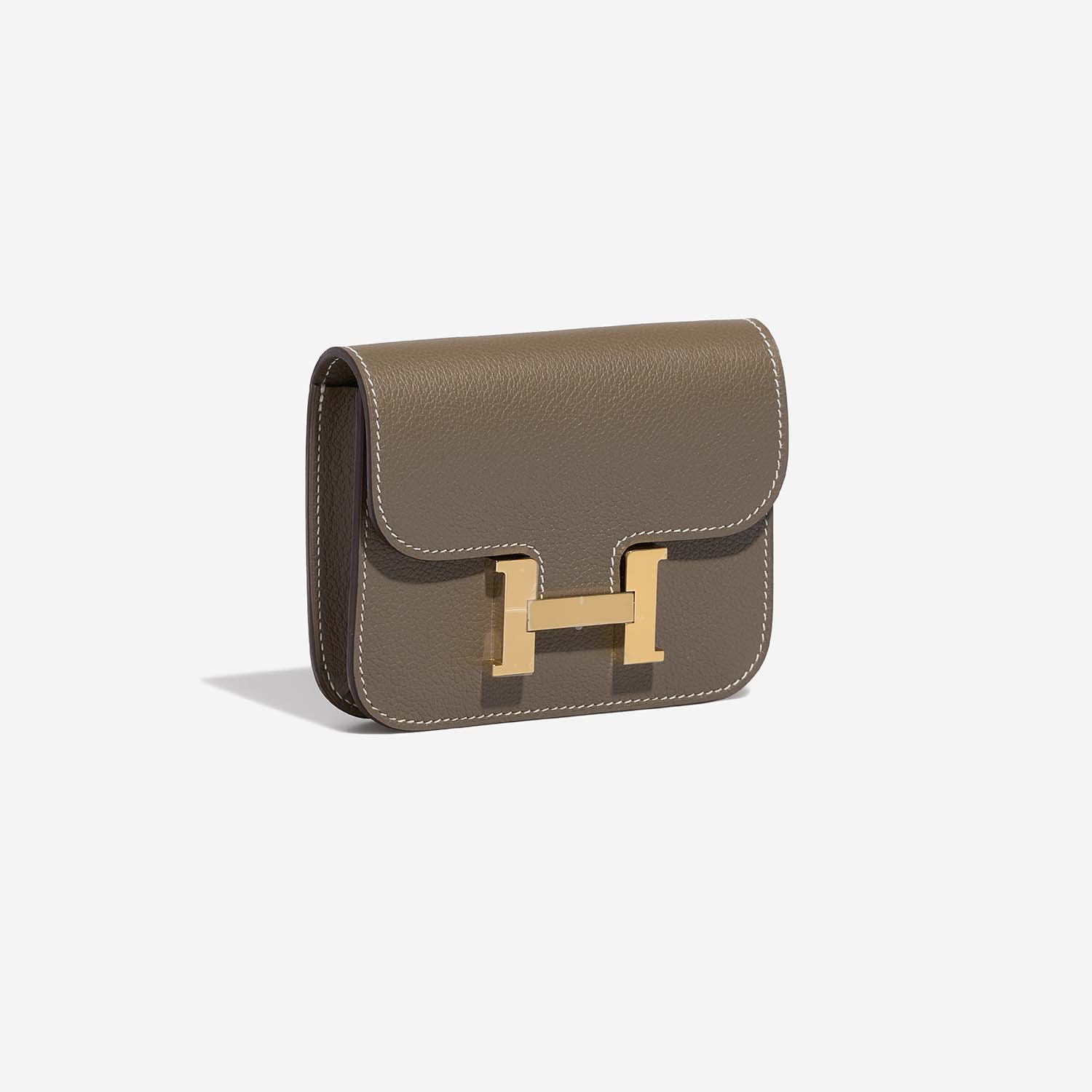Hermès ConstanceSlimWallet Etoupe Side Front  | Sell your designer bag on Saclab.com