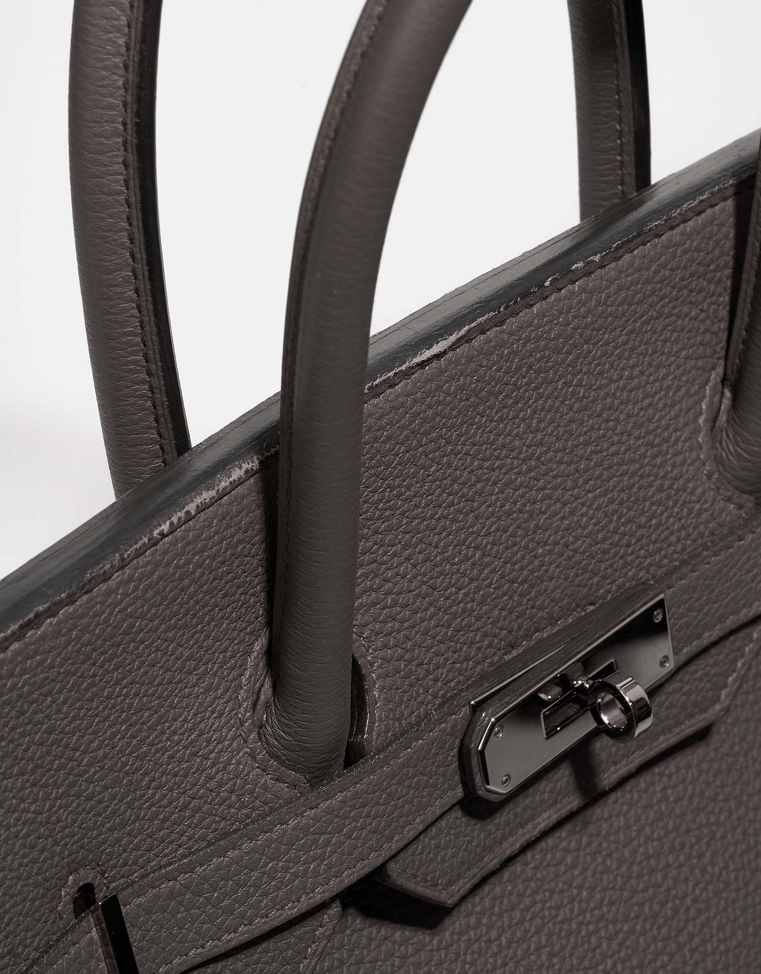Hermès Birkin 35 Etain Gebrauchsspuren 1 | Verkaufen Sie Ihre Designertasche auf Saclab.com
