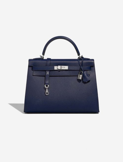 Hermès Kelly 32 BleuSaphir Front  | Sell your designer bag on Saclab.com