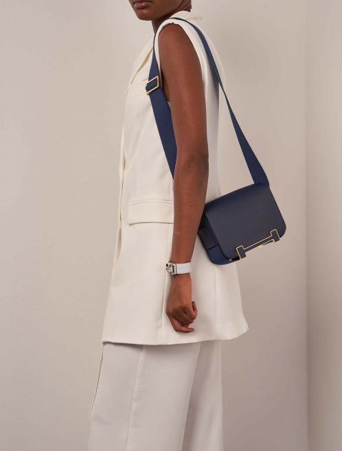 Hermès Geta Navy Sizes Worn | Sell your designer bag on Saclab.com