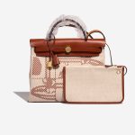 Hermès Herbag 31 Cuivre-Ecru-Beige Front  | Sell your designer bag on Saclab.com