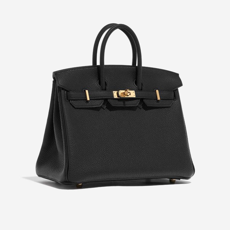 Hermès Birkin 25 Schwarz Side Front | Verkaufen Sie Ihre Designer-Tasche auf Saclab.com