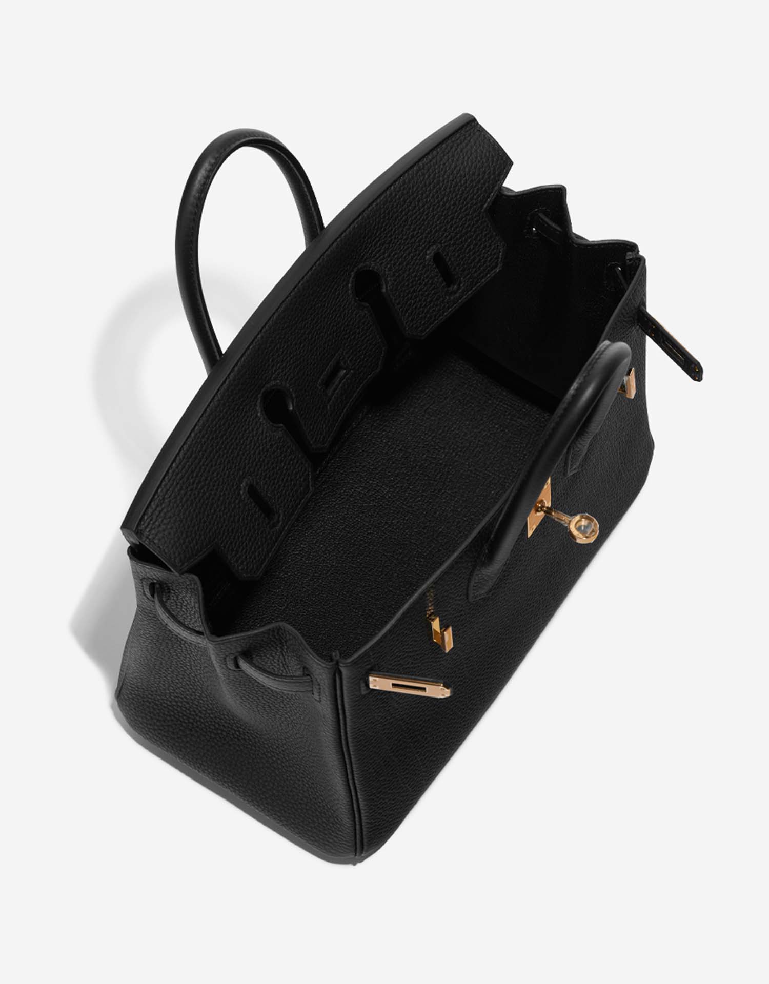 Hermes　Birkin bag 25　Black　Togo leather　Silver hardware