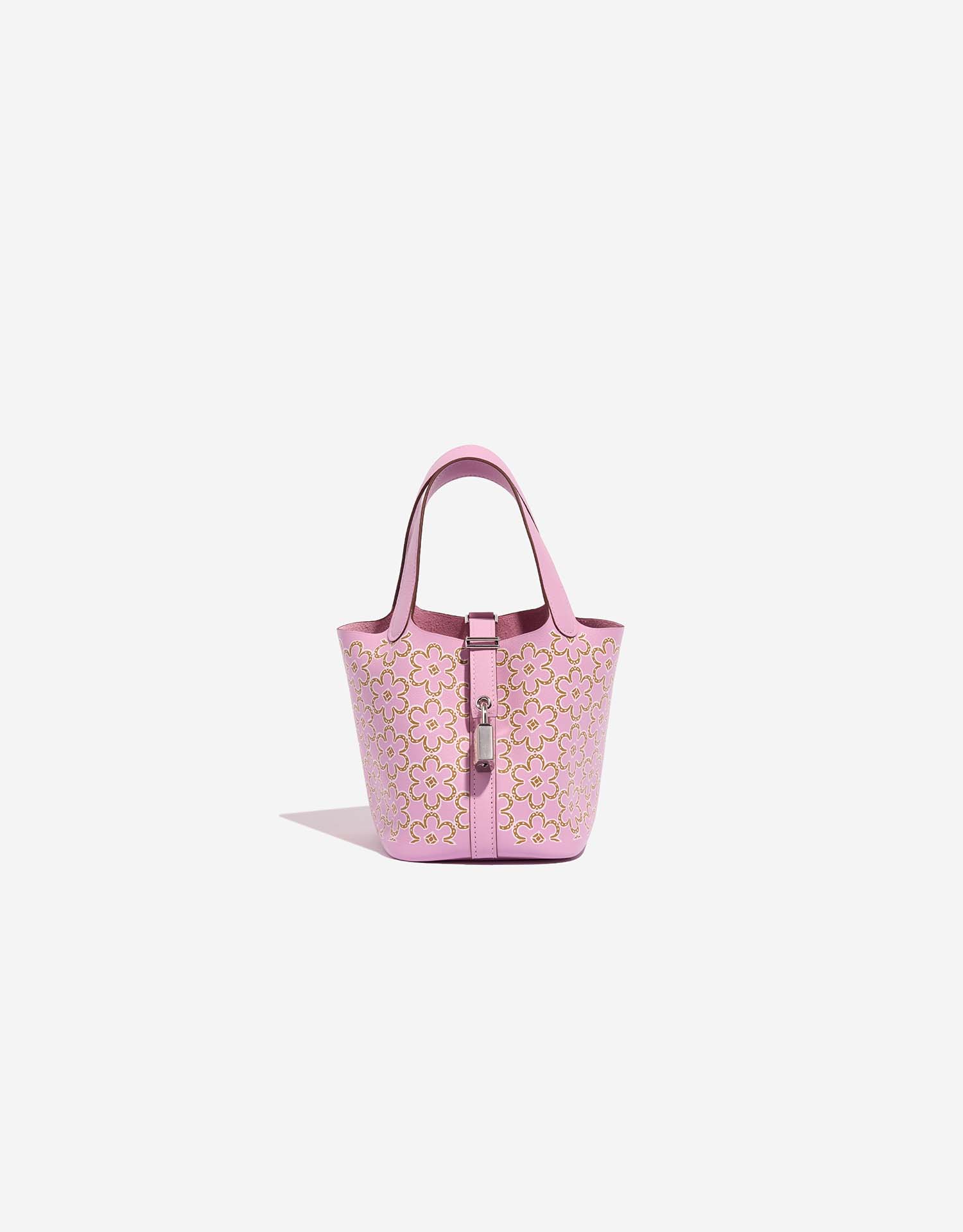 再入荷♪【HERMES】ピコタンPicotin Lock Lucky Daisy Micro Bag Hermès Pre-Owned Micro Lucky Daisy Picotin Bag | Pink | FARFETCH