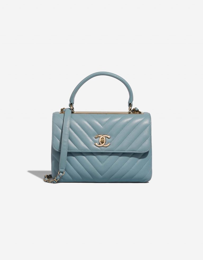 Chanel TimelessHandle Small LightBlue Front  | Sell your designer bag on Saclab.com