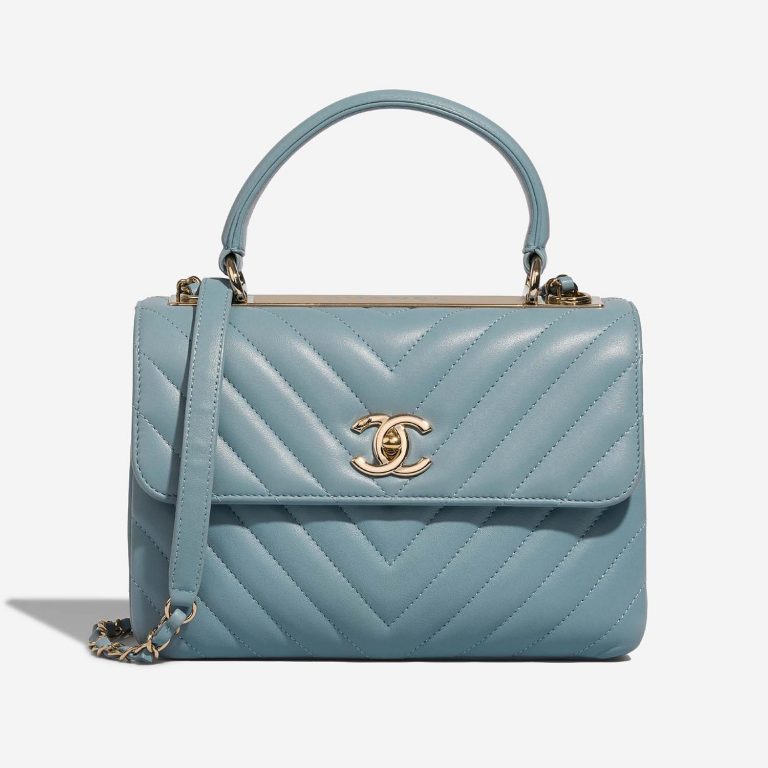 Chanel TimelessHandle Small LightBlue Front  | Sell your designer bag on Saclab.com