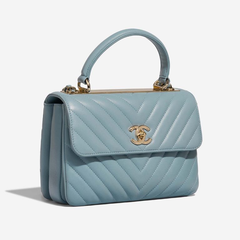 Chanel TimelessHandle Small LightBlue Side Front  | Sell your designer bag on Saclab.com