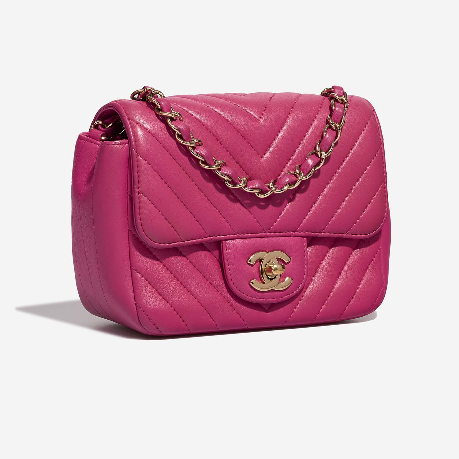 Chanel Timeless MiniRectangular Pink Side Front  | Sell your designer bag on Saclab.com