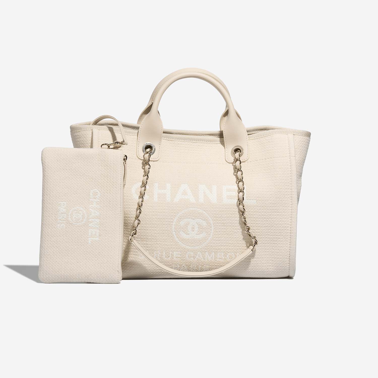 Chanel Deauville Small Cream Front  | Sell your designer bag on Saclab.com