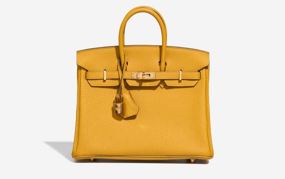 Hermès Birkin 25 JauneAmbre Front  | Sell your designer bag on Saclab.com