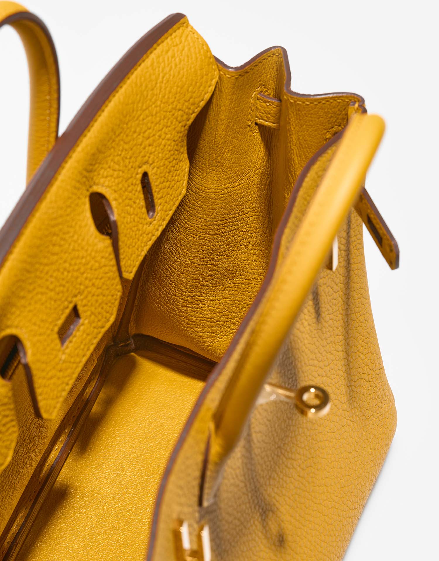 Hermès Birkin 25 JauneAmbre Inside  | Sell your designer bag on Saclab.com