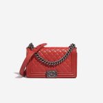 Chanel Boy OldMedium Red 0F | Sell your designer bag on Saclab.com